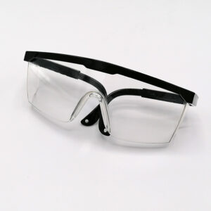 Veiligheidsbril transparant zwart mondmasker (1)